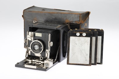 Lot 319 - A Houghton-Butcher The Ensign Sanderson Regular Model Quarter Plate Hand & Stand Camera