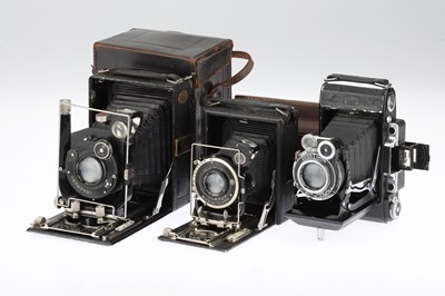 Lot 238 - A Zeiss Ikon Super Ikonta Folding Camera and Two Plate Cameras