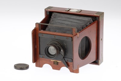 Lot 477 - A Shew & Co Patent Eclipse Mahogany Eclipse Camera