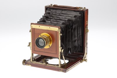 Lot 459 - A W. Whiteley The Baron Quarter Plate Mahogany & Brass Field Camera