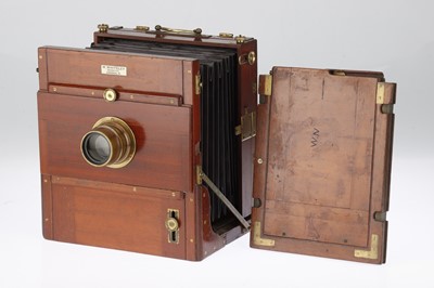 Lot 460 - A W. Whiteley Full Plate Mahogany & Brass Tailboard Camera