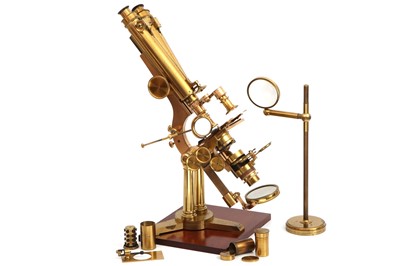 Lot 4 - A Fine Binocular 'Large Best', or 'N°1 Stand' Microscope Outfit