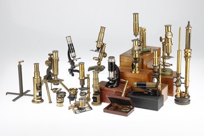 Lot 722 - A Large Collection of Small Microscopes