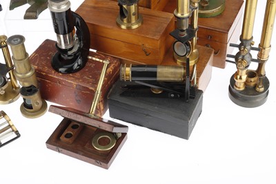 Lot 722 - A Large Collection of Small Microscopes