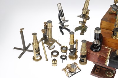 Lot 722 - A Large Collection of Small Microscopes