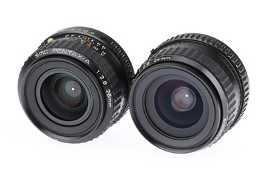 Lot 430 - Two SMC Pentax-A Wide Angle Lenses