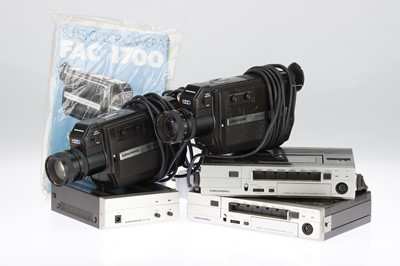 Lot 38 - Two Grundig Super Color FAC 1700 Video Cameras with Grundig VP 100 Recorder Units