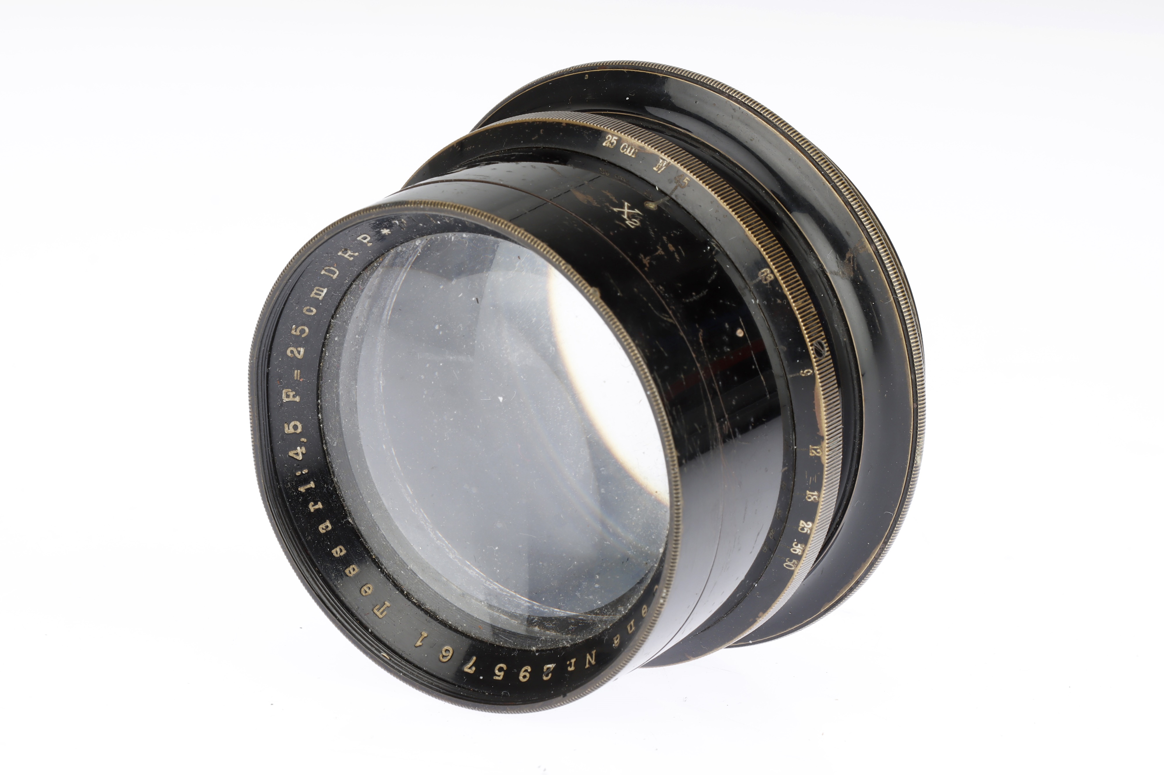 OBJEKTIV CARL ZEISS Jena Tessar 1:3,5 f=25cm N88+Platte 21,5x13cm für OBJEKTIV CARL ZEISS Jena Tessar 1:3,5 f=25cm N88+Platte 21,5x13cm für