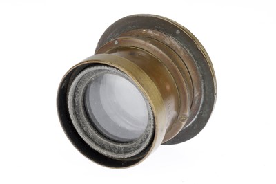 Lot 480 - A Hugo Meyer Goerlitz Aristostigmat f/5.5 180mm Brass Lens