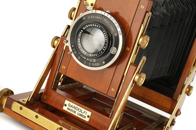 Lot 414 - A Gandolfi Precision Quarter Plate Mahogany Field Camera