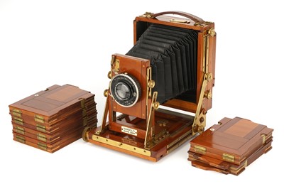 Lot 414 - A Gandolfi Precision Quarter Plate Mahogany Field Camera