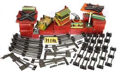 Lot 856 - Collection of Tin Plate Hornby Train Track and Buildings