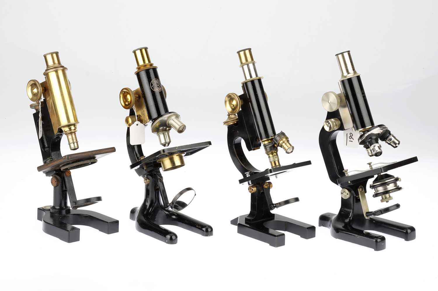 Lot 733 - Collection of 4 Compound Microscopes,