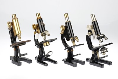 Lot 733 - Collection of 4 Compound Microscopes