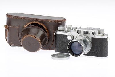 Lot 41 - A Leica IIIc Red Blind 35mm Rangefinder Camera