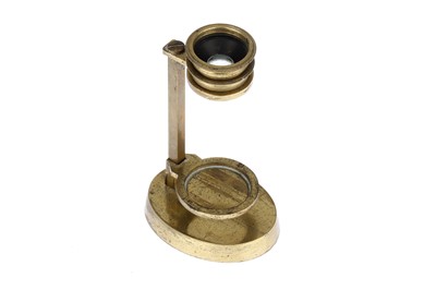 Lot 501 - A Small Brass Jones Botanical Type Simple Microscope