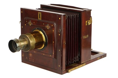 Lot 428 - A R. W. Thomas 10x8 Wet Plate Mahogany Tailboard Camera