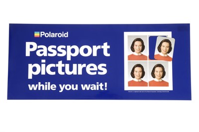 Lot 844 - A Polaroid Passport Pictures Whilst You Wait Sign