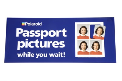 Lot 845 - A Polaroid Passport Pictures Whilst You Wait Sign