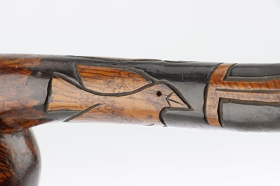 Lot 711 - Very Unusual Carved Victorian Evolution Walking Stick