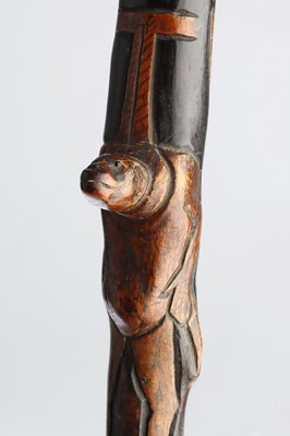 Lot 711 - Very Unusual Carved Victorian Evolution Walking Stick