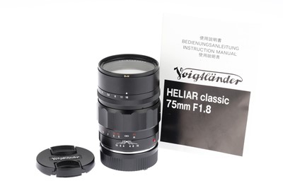 Lot 75 - A Voigtlander Heliar Classic f/1.8 75mm Lens