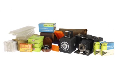 Lot 206 - A Kodak Folding Pocket Brownie and Other Items