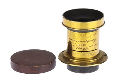 Lot 344 - A Ross London 10 x 8 Rapid Symmetrical Brass Lenses