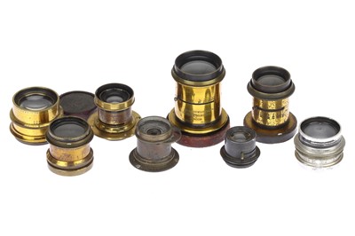 Lot 347 - A Selection of Eight Brass Lenses