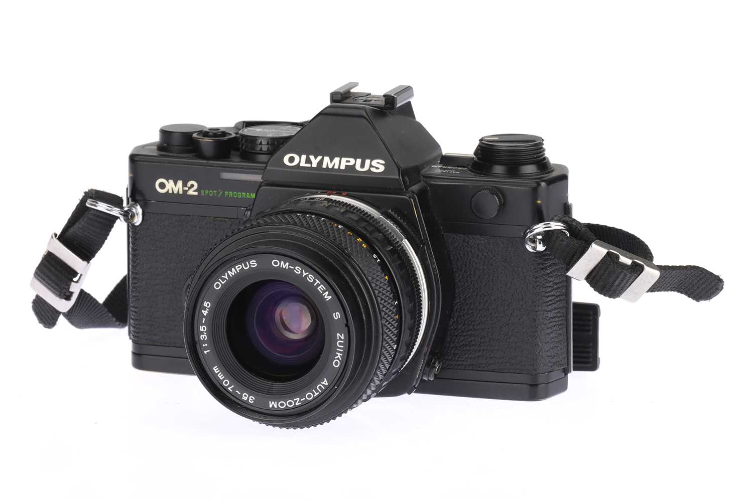 送料無料得価OLYMPUS OM-2SPOT/PROGRAM + 広角レンズ28mm フィルムカメラ