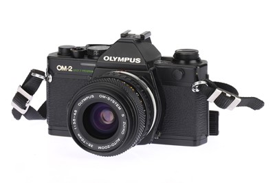 Lot 109 - A Black Olympus OM-2 Spot/Program 35mm SLR Camera