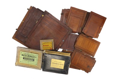 Lot 292 - A Mixed Selection of Wooden Camera Plate Holders