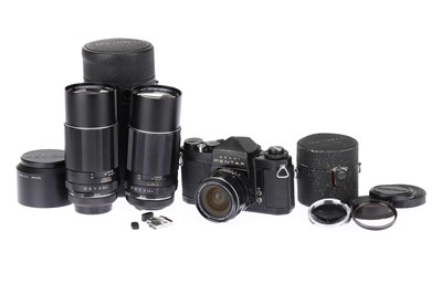 Lot 120 - A Pentax SV 35mm Camera & Selection of Lenses