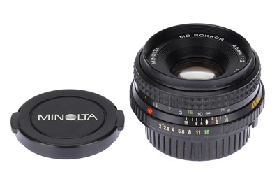 Lot 123 - A Minolta MD Rokkor f/2 45mm Camera Lens