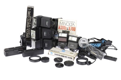 Lot 376 - A Mixed Selection of Minolta Camera Accessories