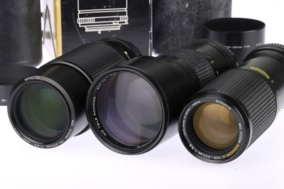 Lot 253 - A Selection of Minolta MD Camera Lenses