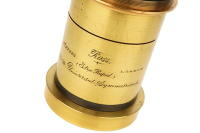 Lot 448 - A Ross Extra Rapid Universal Symmetrical 12x10" Waterhouse Stop Brass Lens