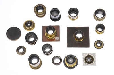 Lot 366 - A Good Selection of Various Brass Camera Lenses