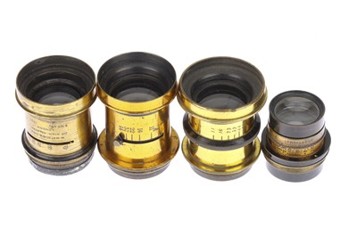 Lot 367 - Four Brass Bodied Camera Lenses