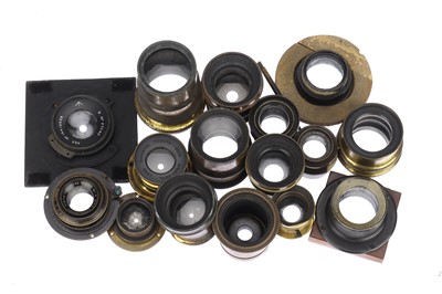 Lot 369 - A Good Selection of Various Brass Camera Lenses