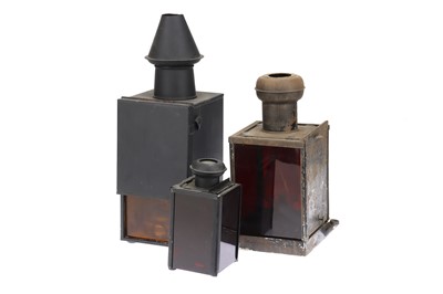 Lot 374 - Three Early Photographic Darkroom Lights