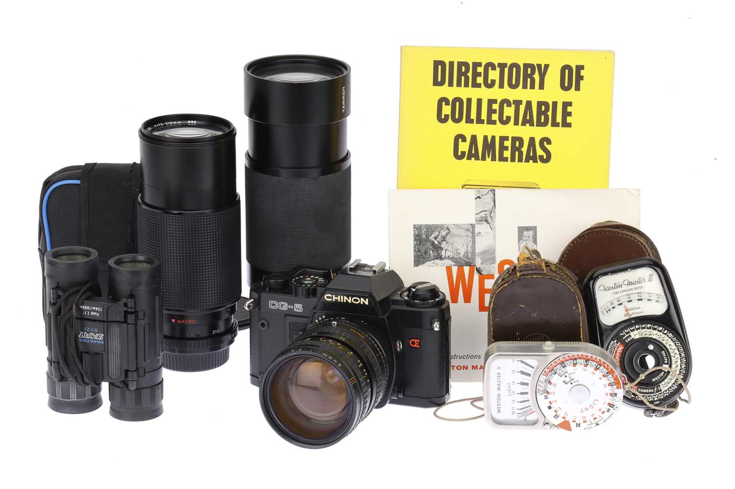 Lot 92 - A Chinon CG-5 35mm SLR Camera and Other Items