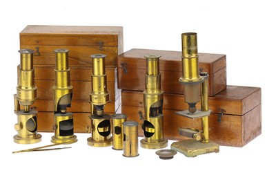 Lot 510 - Collection of French Student Microscopes