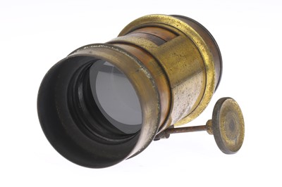 Lot 351 - An Unmarked Brass Camera Lens