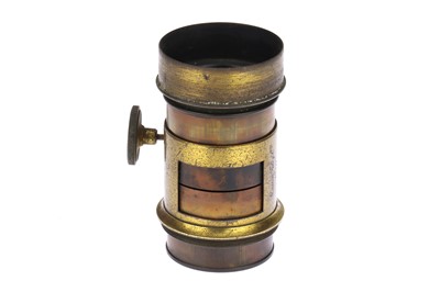 Lot 351 - An Unmarked Brass Camera Lens