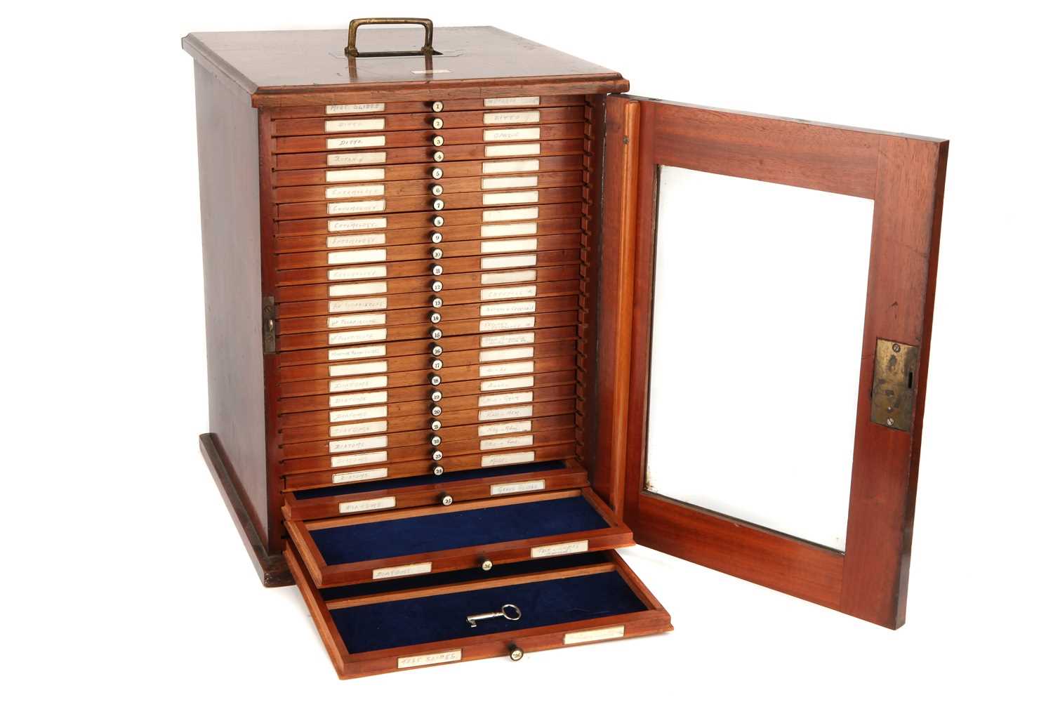 Lot 48 - A Large Microscope Slide Cabinet by J. B. Dancer