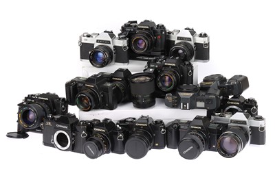 Lot 62 - A Tray of Canon and Chinon 35mm SLR Cameras and Bodies