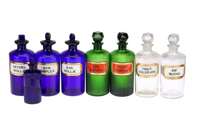 Lot 484 - Collection of 7 Apothecary Chemist Bottles