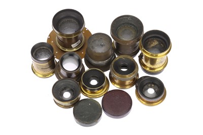 Lot 332 - A Selection of Brass Camera Lenses