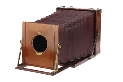 Lot 300 - A Billcliff Royalty Whole Plate Mahogany & Brass Double Extension Field Camera